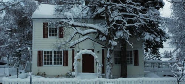 House during winter